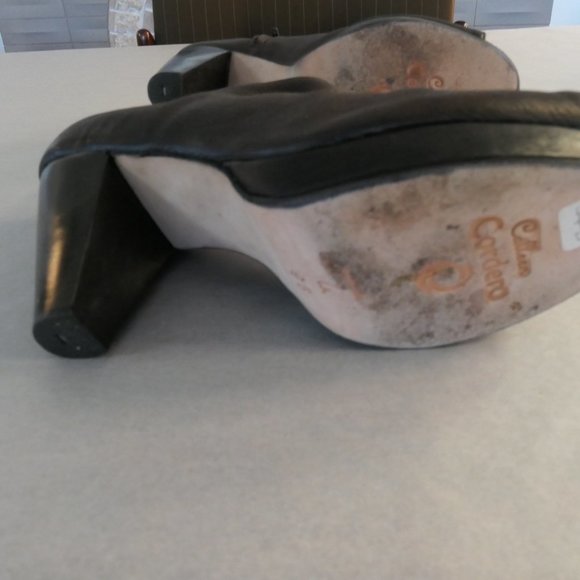 Size 9.5 Calleen Cordera Caliza Brown Peep Toe - Picture 8 of 11